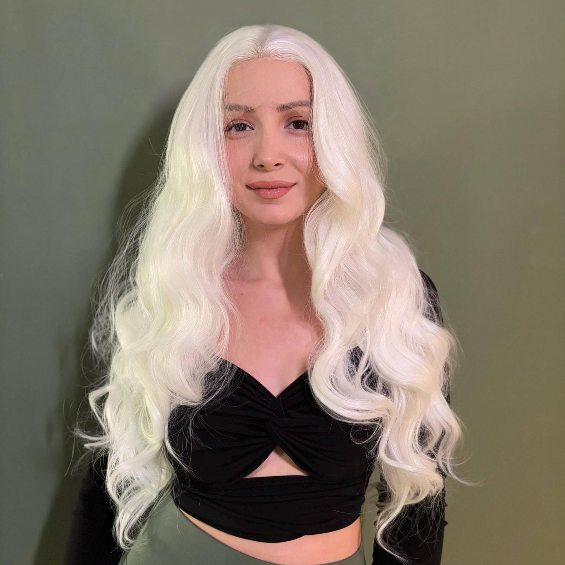 Schneewittchen Gewellt Lange 13 X 4 Große Lace Front Perücke Daenerys Rhaenyra Aline Cosplay von Evanesswigs