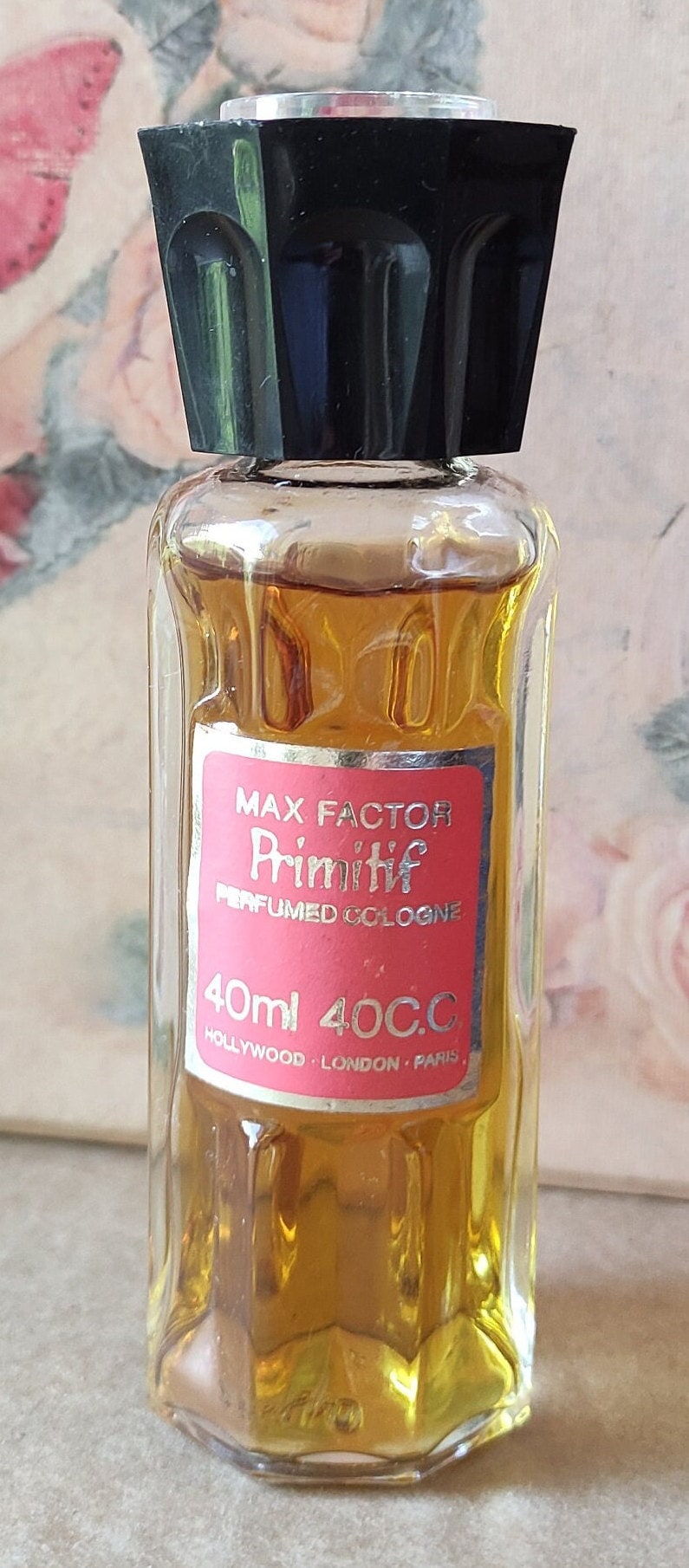 Vintage Primitif Max Faktor Parfümierte Köln Flasche 40Ml Spritzer von EvasVintageStore