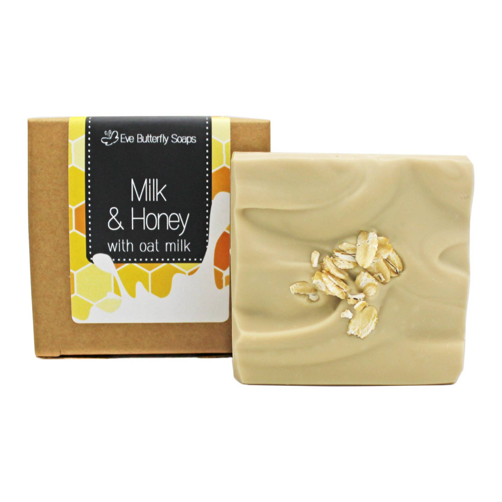 Milchseife "Honey & Milk" | Mit Hafermilch, Weißer Tonerde Und Feinem Honigduft von EveButterflySoaps