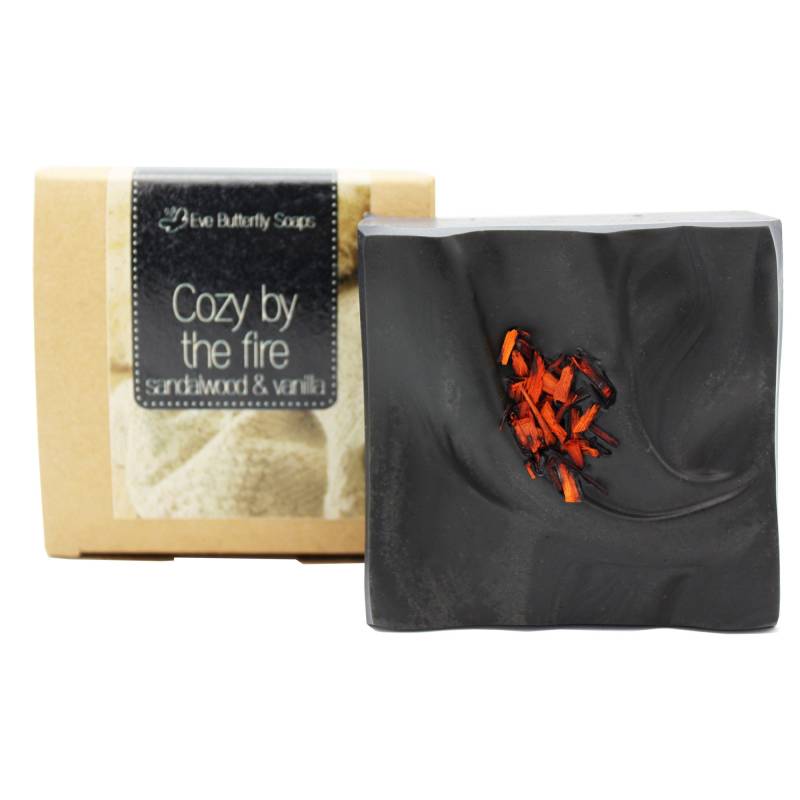 Naturseife "Cozy By The Fire" | Würzige Seife Mit Sandelholz Und Vanille von EveButterflySoaps