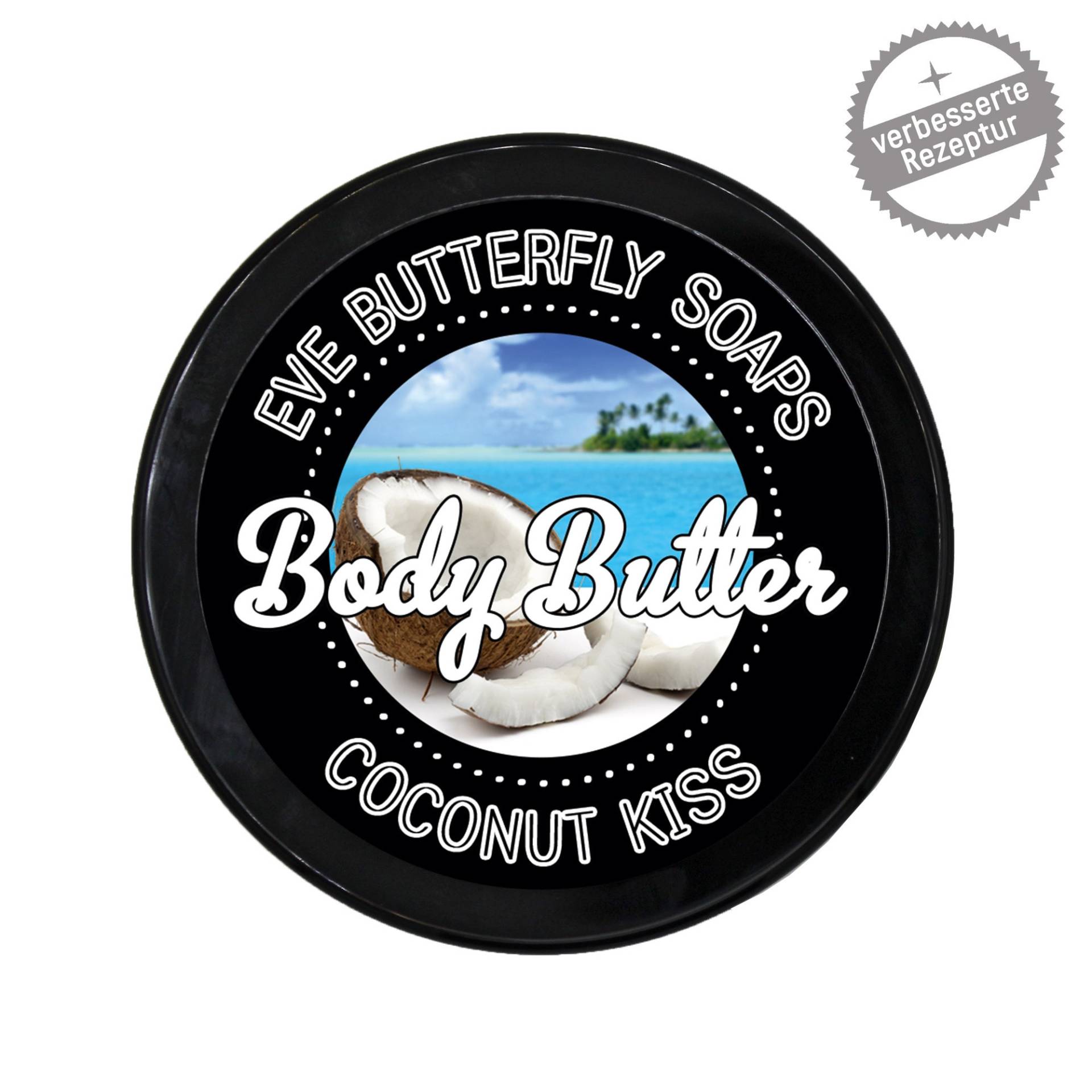 Shea Body Butter "Coconut Kiss" | Duft Nach Kokosnuss & Bourbon Vanille, 125 G von EveButterflySoaps