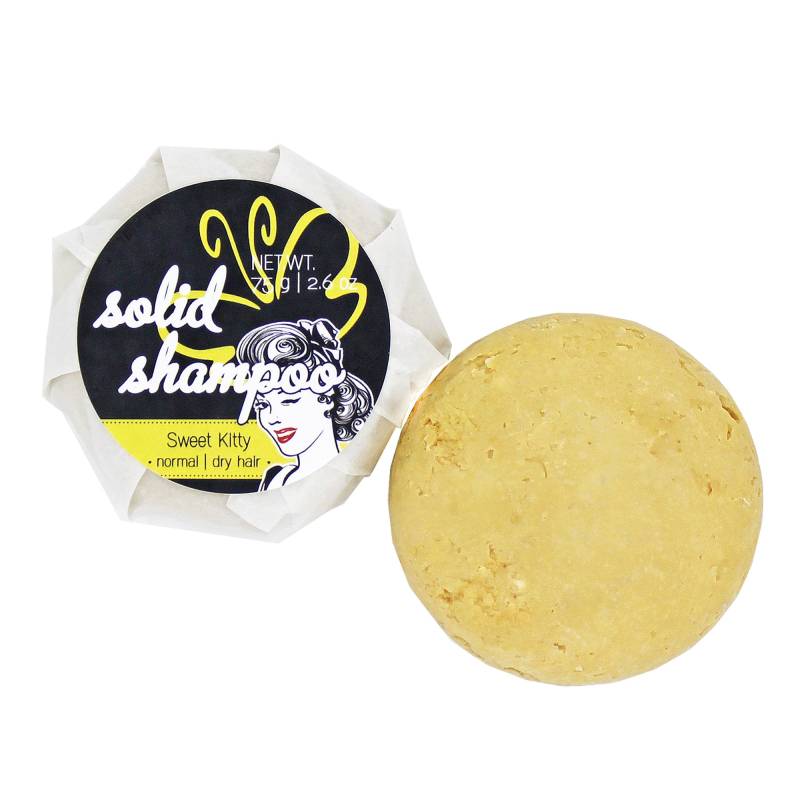 Solid Shampoo "Sweet Kitty" - Fester Bar | Sulfatfrei | Duft Nach Karamell & Honig von EveButterflySoaps