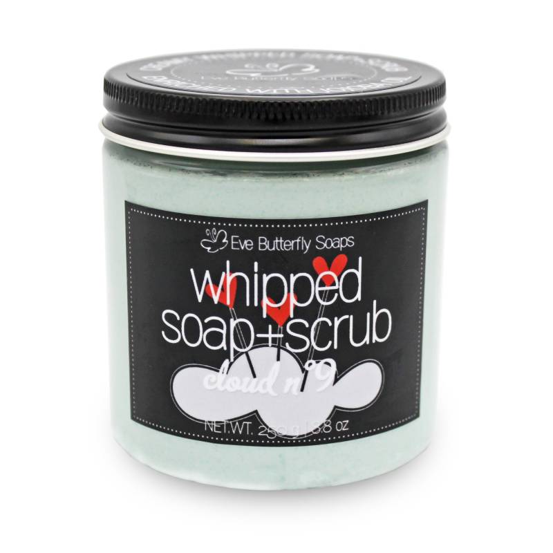 Whipped Soap+Scrub "Cloud Nr. 9" - Cremeseife | Dusch Peeling, Zucker Duft Nach Rose, Jasmin & Lilie von EveButterflySoaps