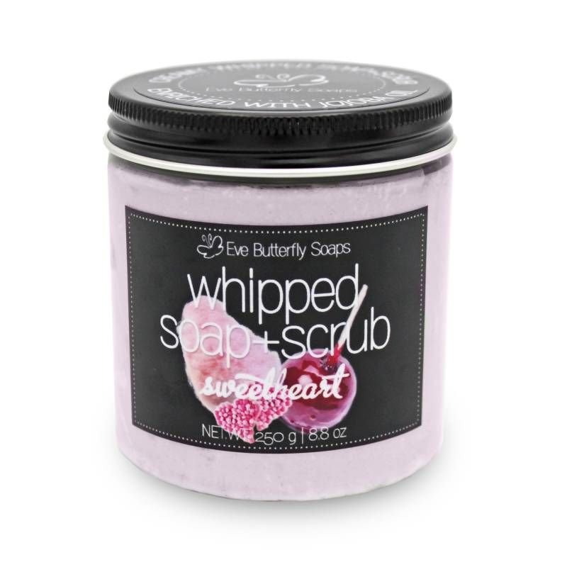 Whipped Soap+Scrub "Sweetheart" - Cremeseife Mit Peeling | Dusch Peeling, Zucker Zuckerwatte Duft von EveButterflySoaps