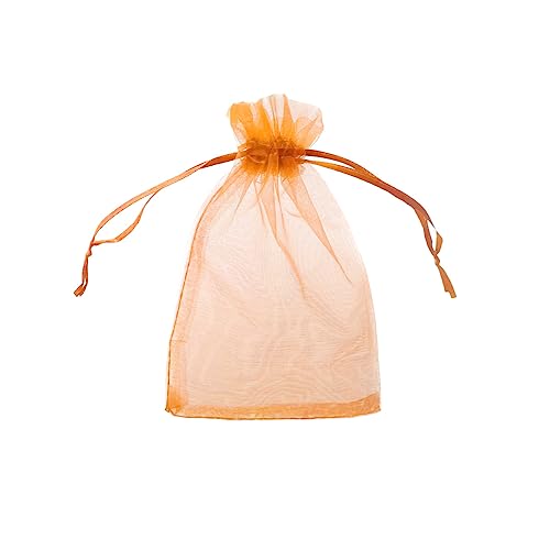 Event Kauf 100 x Organzabeutel Verschiedene Größen, große Farbauswahl, Organzasäckchen Geschenkbeutel Geschenkverpackung (Orange, 7 x 9 cm) von Event Kauf