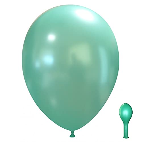 Event Kauf 25-1000 STK. Luftballons Metallic/Standard, Ø ca. 27 cm, Helium (100 Stück, Metallic Nr.43: Türkisgrün) von Event Kauf