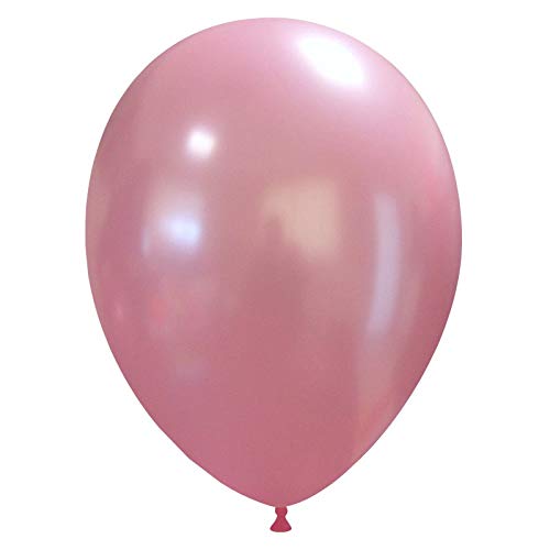 Event Kauf 25-1000 STK. Luftballons Metallic/Standard, Ø ca. 27 cm, Helium (100 Stück, Metallic Nr.60: Pink) von Event Kauf