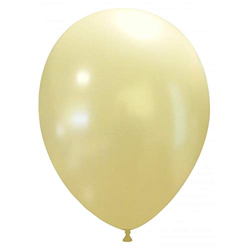 Event Kauf 25-1000 STK. Luftballons Metallic/Standard, Ø ca. 27 cm, Helium (25 Stück, Metallic Nr.36: Ivory) von Event Kauf