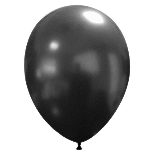 Event Kauf 25-1000 STK. Luftballons Metallic/Standard, Ø ca. 27 cm, Helium (1000 Stück, Metallic Nr.09: Schwarz) von Event Kauf