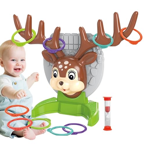 Eventerde Deer Bounce-Spiel, Deer Pong-Spiel | Toss Hook Game Weihnachtsfeierspiele - Weihnachtsparty-Spiele, lustiges Familienspiel, Feiertagsparty-Spiele für Kinder von Eventerde