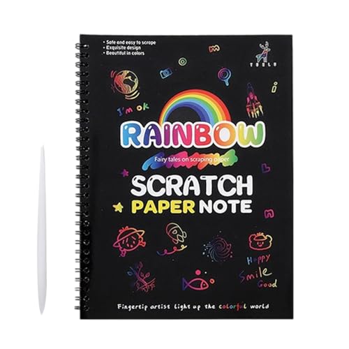 Eventerde Malbücher zum Kratzen, Zeichenbuch für Kinder, Spielerische Aktivität mit Eingabestift aus Holz, für Zuhause, Reisen, Schule, Kreativität Eventerde Malbücher zum Kratzen, Zeichenbuch für Kinder, Spielerische Aktivität mit Eingabestift aus Holz, für Zuhause, Reisen, Schule, Kreativität von Eventerde