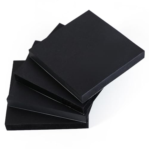 Evergreen Goods Haftnotizen, 400 schwarze Haftnotizen, 100 Blatt pro Block (76 x 76 mm) – 4 Blöcke entfernbare Haftnotizen für einzigartige Memos, Erinnerungen und kreativen Ausdruck – Verwendung mit von Evergreen Goods Ltd