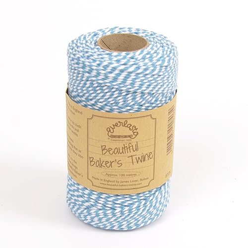 EVERLASTO Baker Twine Original-Spulen, 100 m, himmelblau, 2 mm von Everlasto