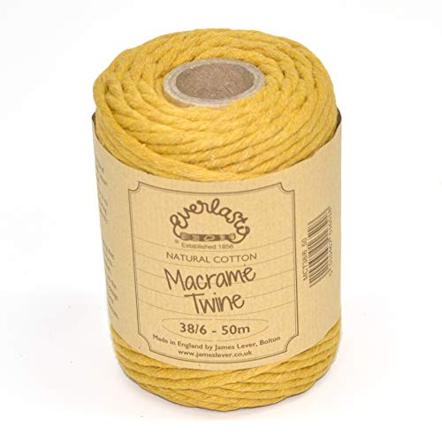 EVERLASTO Makramee-Garn, York Gold, 4 mm, 50 von Everlasto