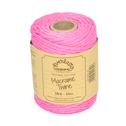 EVERLASTO Makramee-Garn, Fuchsia, 4 mm, 50 von Everlasto