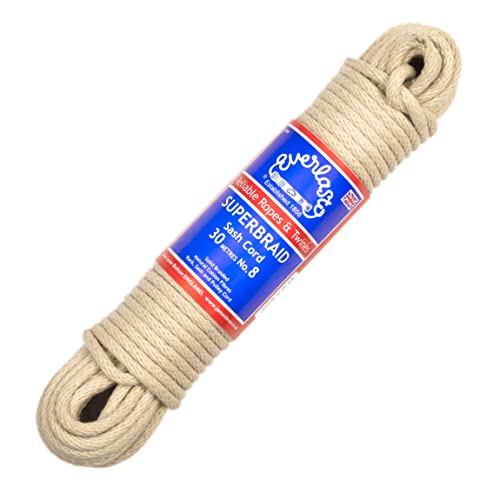 Everlasto SUPERBRAID Solid geflochtene Baumwolle SASH Cord Nr. 9, Siehe Beschreibung, 27 x 6 x 6 cm von Everlasto