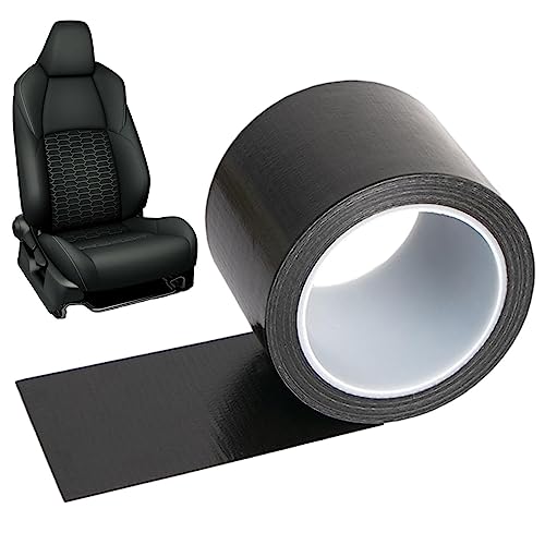 EviKoo Realistisches Schwarzes Lederband, Wasserdichtes Lederpolsterband, Selbstklebendes Wasserdichtes Schwarzes Lederband Für Sofas, Autositze, Möbel, Fahrersitze, Sofas von EviKoo