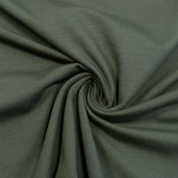 Baumwolljersey Uni Lisa khaki von Evlis Needle