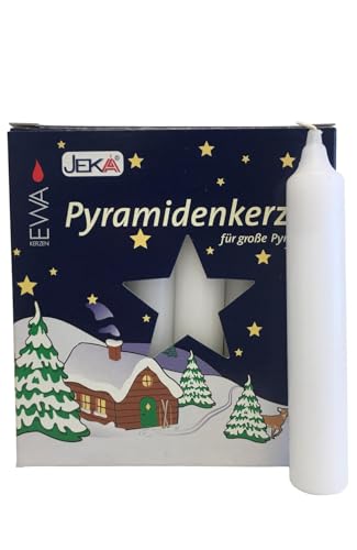 Ewa-Jeka Pyramidenkerzen weiß, groß, 18 Stück von Ewa-Jeka