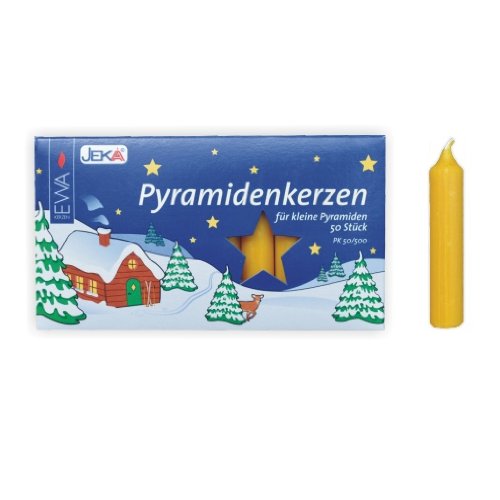 Pyramidenkerzen 300 Stück natur 14x74 mm ( 6 Pack a 50 Stück) – MEGAPACK PK 50/500 von Ewa-Jeka