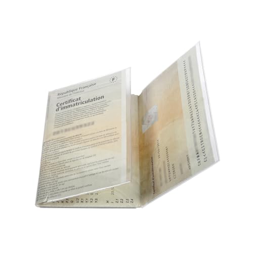 Exacompta Schutzhülle 6 Seiten 3 Klappen für Kennzeichen, PVC, Transparent, 6 Stück, 85 x 125 mm von Exacompta