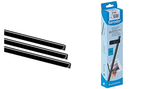 EXACOMPTA Klemmschiene Serodo, A4, 18 mm, schwarz, Sie erhalten 1 Packung, Packungsinhalt: 15 Stück von Exacompta