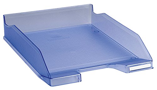 Exacompta 11310D Premium Briefablage Combo Midi DIN A4. Ideale Briefkörbe für Ihre Organisation. Robuste und stapelbare Ablagekörbe eisblau transluzent von Exacompta