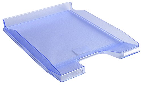 Exacompta 11410D Premium Briefablage Combo Mini DIN A4. Idealer Briefkorb für Ihre Organisation. Robuster und stapelbarer Ablagekorb eisblau transparent von Exacompta