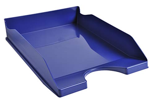 Exacompta 123104D Premium Briefablage Ecotray DIN A4. Idealer Briefkorb für Ihre Organisation. Robuster und stapelbarer Ablagekorb nachtblau von Exacompta