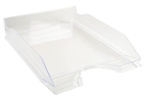 Exacompta 12323D Premium Briefablage Ecotray DIN A4. Idealer Briefkorb für Ihre Organisation. Robuster und stapelbarer Ablagekorb kristall von Exacompta