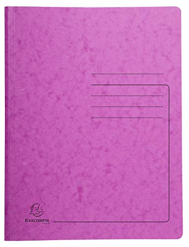 Exacompta 240227E Spiralhefter aus extra starkem Colorspan-Karton für DIN A4 24 x 32cm bedruckt bis zu 300 Blatt rosa Hefter ideal für Büro und Schule von Exacompta