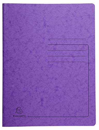 Exacompta 240228E Spiralhefter aus extra starkem Colorspan-Karton für DIN A4 24 x 32cm bedruckt bis zu 300 Blatt violett Hefter ideal für Büro und Schule von Exacompta