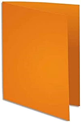 Exacompta 330007E 100er Pack Aktendeckel SUPER in Pastellfarben aus extra starkem Karton für DIN A4 ideal für Archivierung 1 Pack orange von Exacompta