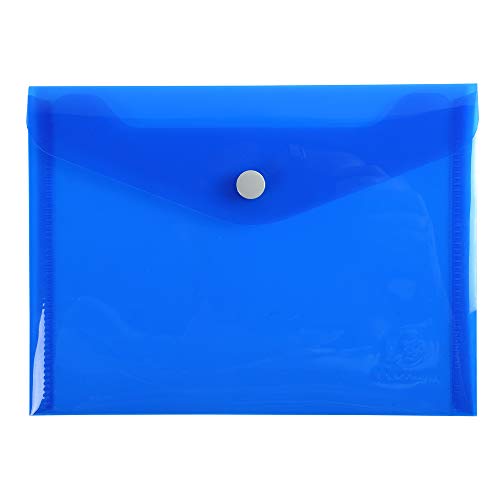 Exacompta 34410E Hülle Iderama mit Druckknopfverschluss aus flexiblem Kunststoff DIN B6 1 Stück Zufallsfarbe ideal für Büromaterial und Accesoires Federtasche Dokumentenmatte Etui von Exacompta