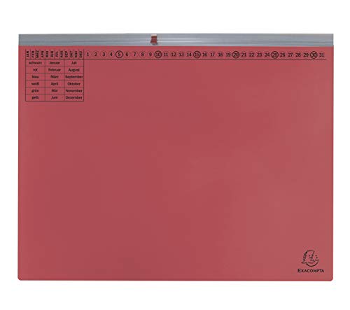 Exacompta 370203B Exaflex Premium Kanzlei-Hängehefter (1 Abheftvorrichtung, Rechtsheftung) 1 Stück, rot von Exacompta