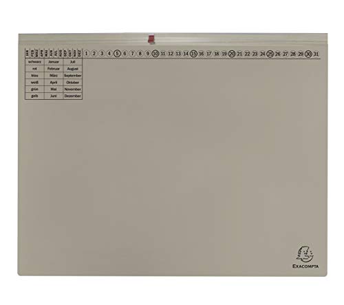 Exacompta 370310B Exaflex Premium Kanzlei-Hängehefter (2 Abheftvorrichtungen, Linksheftung) 1 Stück, grau von Exacompta