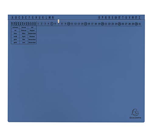 Exacompta 371107B Kanzlei-Hängehefter (Exaflex Standard, Abheftvorrichtung, 320 g/qm) 1 Stück blau von Exacompta