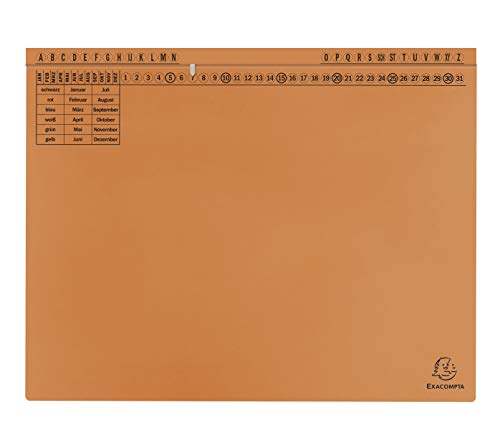 Exacompta 371109B Kanzlei-Hängehefter (Exaflex Standard, Abheftvorrichtung, 320 g/qm) 1 Stück orange von Exacompta