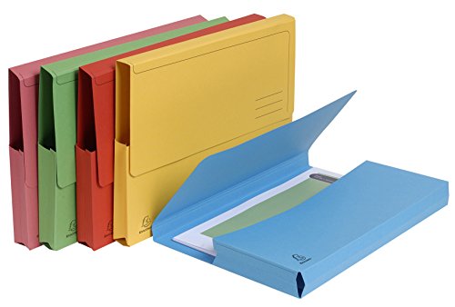 Exacompta 46970E 100er Pack Recycling-Aktenmappen Forever mit Verschlußklappe für DIN A4 Blauer Engel Sammelmappe Einschlagmappe farbig sortiert von Exacompta