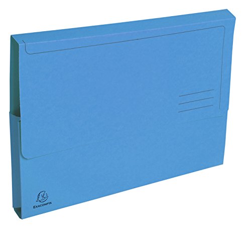 Exacompta 47672E 50er Pack Recycling-Aktenmappen Forever mit Verschlußklappe für DIN A4 Blauer Engel Sammelmappe Dokumentenmappe Einschlagmappe blau von Exacompta