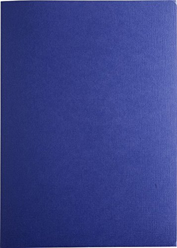 Exacompta 49202B Bewerbungsmappe Prestige (3-teilig mit 2 Klemmschienen Kapazität 30 Blatt aus Manila-Leinen-Karton, 400 g, DIN A4, 21 x 29,7 cm) blau von Exacompta