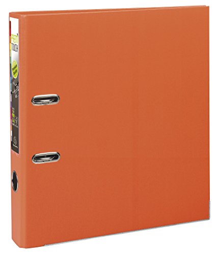 Exacompta 53144E Premium PP-Ordner Prem´Touch. 5 cm schmal DIN A4 Kunststoffbezug außen Papierbezug innen Rückenschild austauschbar Ringordner Aktenordner Briefordner Plastikordner orange von Exacompta