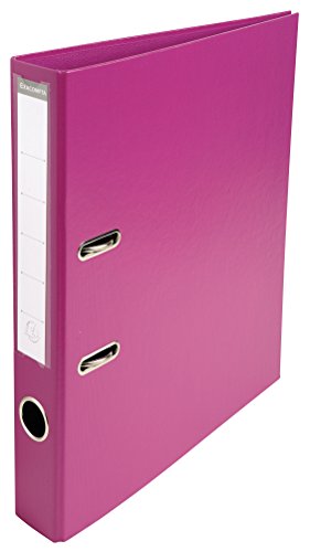 Exacompta 53547E Premium PP-Ordner Prem´Touch. 5 cm schmal DIN A4 Kunststoffbezug außen Papierbezug innen Rückenschild austauschbar Ringordner Aktenordner Briefordner Plastikordner fuchsia von Exacompta