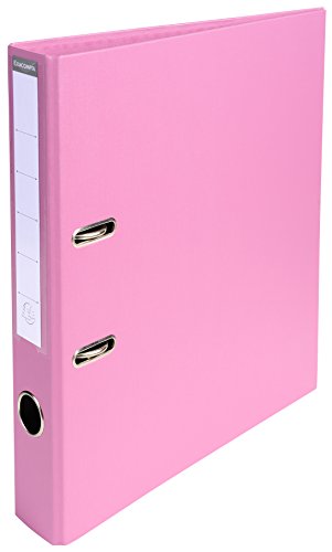 Exacompta 53555E Premium PP-Ordner Prem´Touch. 5 cm schmal DIN A4 Kunststoffbezug außen Papierbezug innen Rückenschild austauschbar Ringordner Aktenordner Briefordner Plastikordner rosa von Exacompta