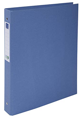 Exacompta 54222E Ringbuch Clean'Safe für DIN A4 mit 2 Ringen 30mm blau bezogen mit einem antimikrobiellen Wirkstoff Organizer Ring-Ordner Hefter Plastikordner ideal für Büro und Schule von Exacompta