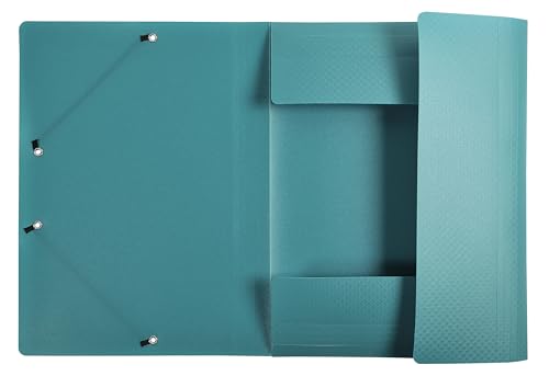 Exacompta - 55840E - Karton mit 50 Gummizugmappen von Opak - Hüllen mit 3 Klappen - aus blickdichtem Polypropylen - Maße 24 x 32 cm für Dokumente im Format A4, 10 verschiedene Farben von Exacompta