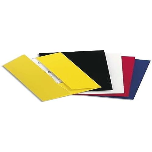 Exacompta 635011E 20er Pack Präsentationsmappen Chromolux für DIN A4 aus festem Karton mit 2 Klappen FSC®-zertifiziert schwarz Sammelmappe Dokumentenmappe Ideal für Büro von Exacompta