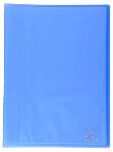 Exacompta 85462E 12er Pack Sichtmappe Chromaline Crystal Colours aus blickdichtem Kunststoff robust 40 Hüllen 80 Ansichten für DIN A4 Aktenhülle Prospekthülle farbig sortiert blau von Exacompta