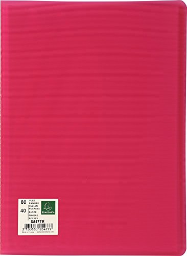 Exacompta 85477E 1 Linicolor Dokumentenhülle 40 glatte Kristalltaschen 80 Ansichten für A4 Abmessung 24 x 32 cm steifes Polypro-Deckblatt 5 zufällige Farben von Exacompta