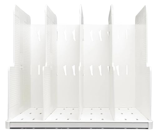 Exacompta - Art.-Nr. 390013D – Vertikale Ordnungsmappe Modulotop mit 5 Autentik-Registern – für Sortierung von Post oder A4+ Dokumenten – Maße: Tiefe 30 x Breite 28,8 x Höhe 25,5 cm – Weiß von Exacompta